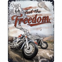 Placa metalica - Route 66 Freedom - 30x40 cm